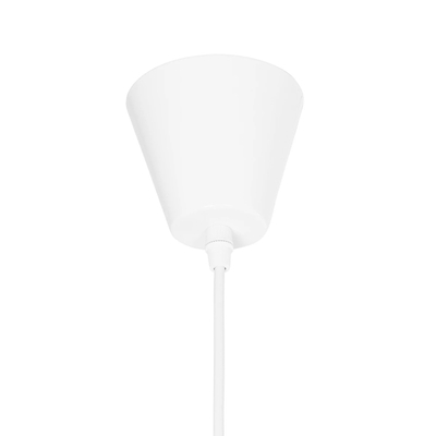 GloboStar® LUMINOVA 61463 Μοντέρνο Κρεμαστό Φωτιστικό Πλέγμα Μονόφωτο 1 x E27 IP20 Λευκό Σχοινί με Λευκό Σύρμα - Μ42 x Π42 x Υ20.5cm