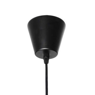 GloboStar® LUMINOVA 61464 Μοντέρνο Κρεμαστό Φωτιστικό Πλέγμα Μονόφωτο 1 x E27 IP20 Μαύρο Σχοινί με Μαύρο Σύρμα - Μ65 x Π65 x Υ25cm