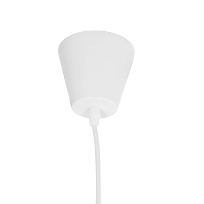 GloboStar® LUMINOVA 61465 Μοντέρνο Κρεμαστό Φωτιστικό Πλέγμα Μονόφωτο 1 x E27 IP20 Λευκό Σχοινί με Λευκό Σύρμα - Μ65 x Π65 x Υ25cm