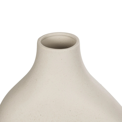 GloboStar® Artificial Garden TOLEDO 21250 Διακοσμητικό Κεραμικό Βάζo Μπεζ Π23 x Μ10 x Υ24 cm