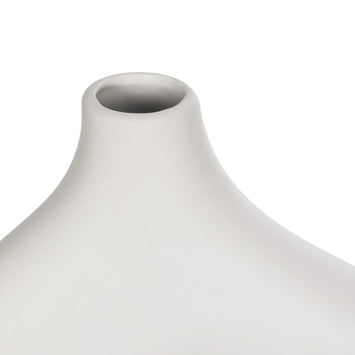 GloboStar® Artificial Garden TOLEDO 21251 Διακοσμητικό Κεραμικό Βάζo Λευκό Π27 x Μ6 x Υ24 cm