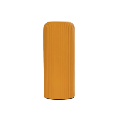 GloboStar® Artificial Garden CANGUU 21255 Διακοσμητικό Κεραμικό Βάζo Πορτοκαλί Π11 x Μ11 x Υ26 cm