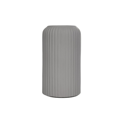 GloboStar® Artificial Garden LOVINA 21257 Διακοσμητικό Κεραμικό Βάζo Γκρι Π9 x Μ9 x Υ16 cm