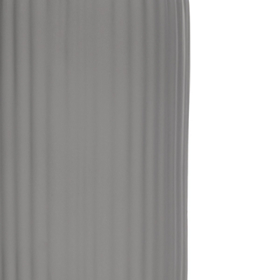 GloboStar® Artificial Garden LOVINA 21257 Διακοσμητικό Κεραμικό Βάζo Γκρι Π9 x Μ9 x Υ16 cm