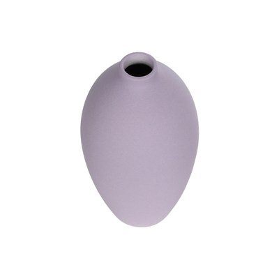 GloboStar® Artificial Garden AMETHYST 21267 Διακοσμητικό Κεραμικό Βάζo Μωβ Π8 x Μ8 x Υ14cm