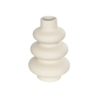 GloboStar® Artificial Garden THAILAND 21278 Διακοσμητικό Κεραμικό Βάζo Μπεζ Π14 x Μ14 x Υ21cm