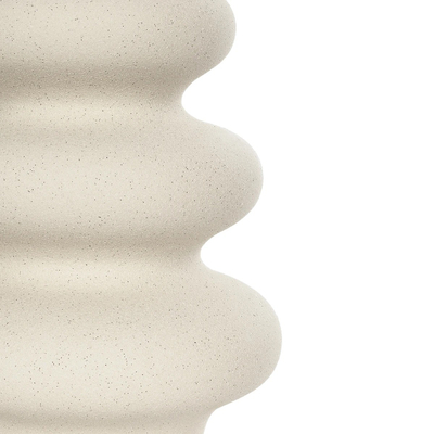 GloboStar® Artificial Garden THAILAND 21278 Διακοσμητικό Κεραμικό Βάζo Μπεζ Π14 x Μ14 x Υ21cm