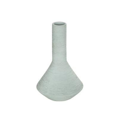 GloboStar® Artificial Garden TANAH 21282 Διακοσμητικό Κεραμικό Βάζo Γκρι Π13 x Μ13 x Υ20cm