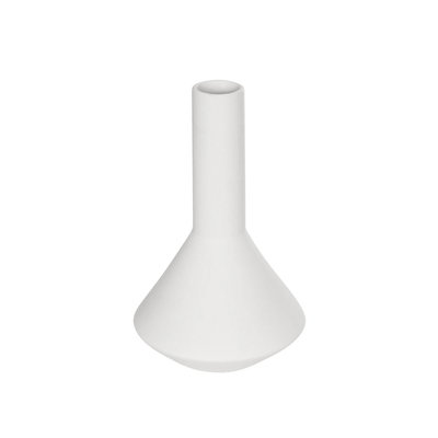 GloboStar® Artificial Garden ARMENINVILLE 21283 Διακοσμητικό Κεραμικό Βάζo Λευκό Π16 x Μ16 x Υ25cm