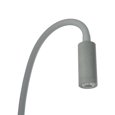 GloboStar® GOOSE 61694 Φωτιστικό Τοίχου - Απλίκα LED 6W 600lm 36° AC 220-240V IP20  - Reading Light & 360° Κρυφός Φωτισμός - Φορτιστής USB 3A - Θερμό Λευκό 2700K Γκρι Αλουμίνιο - Μ15.5 x Π22.5 x Υ30cm - 5 Xρόνια Εγγύηση