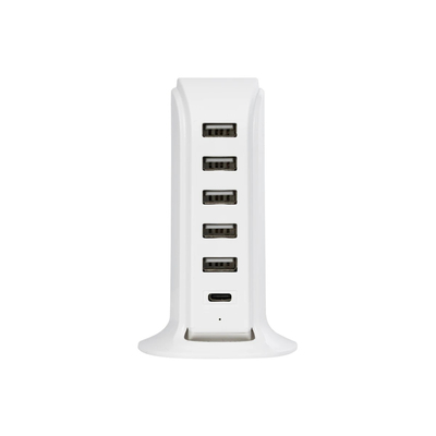 GloboStar® 79704 Επιτραπέζιος Φορτιστής Πολύμπριζο USB με 5 θύρες