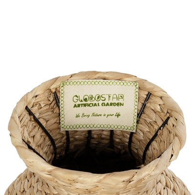 GloboStar® Artificial Garden HAVANA 21229 Διακοσμητικό Πλεκτό Καλάθι - Κασπώ Γλάστρα - Flower Pot Μπεζ Π29 x M29 x Υ57cm