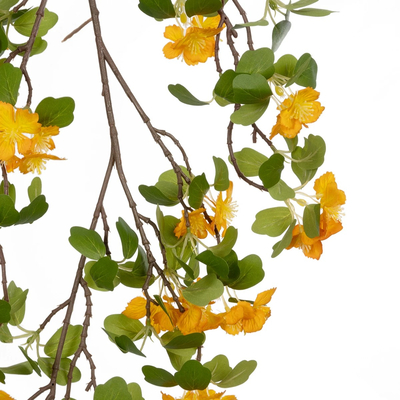 GloboStar® Artificial Garden ORANGE APRICOT BRANCH 21325 Τεχνητό Διακοσμητικό Πορτοκαλί Κλαδί Ροδακινίας Y100cm