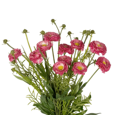 GloboStar® Artificial Garden PINK CHRYSANTHEMUM BOUQUET 21328 Τεχνητό Διακοσμητικό Μπουκέτο Ροζ Χρυσάνθεμο Y50cm