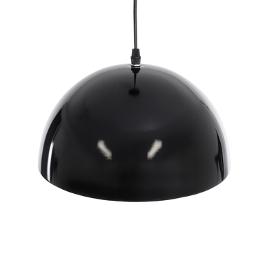 GloboStar® MEDEA 01004 Μοντέρνο Κρεμαστό Φωτιστικό Καμπάνα Μονόφωτο 1 x E27 IP20 Μαύρο & Χρυσό Μέταλλο - Μ30 x Π30 x Y16cm