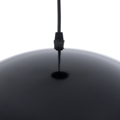 GloboStar® MEDEA 01004 Μοντέρνο Κρεμαστό Φωτιστικό Καμπάνα Μονόφωτο 1 x E27 IP20 Μαύρο & Χρυσό Μέταλλο - Μ30 x Π30 x Y16cm