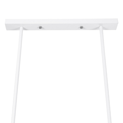 GloboStar® REGAL 01010 Vintage Φωτιστικό Οροφής Ράγα Τρίφωτο 3 x E27 IP20 Λευκό Μέταλλο - Μ110 x Π26 x Υ75cm