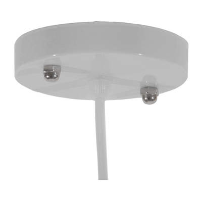 GloboStar® RAY 01043 Vintage Κρεμαστό Φωτιστικό Καμπάνα Μονόφωτο 1 x E27 IP20 Λευκό Μέταλλο - Μ36 x Π36 x Υ25cm