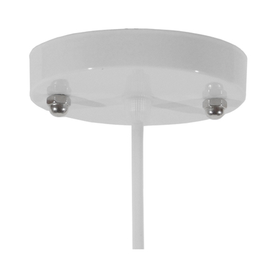 GloboStar® RAY 01044 Vintage Κρεμαστό Φωτιστικό Καμπάνα Μονόφωτο 1 x E27 IP20 Λευκό Μέταλλο - Μ26 x Π26 x Υ25cm