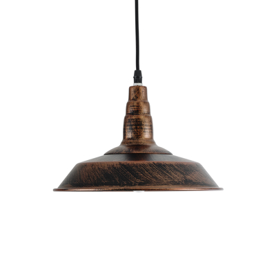 GloboStar® RAY 01047 Vintage Κρεμαστό Φωτιστικό Καμπάνα Μονόφωτο 1 x E27 IP20 Χάλκινο Μέταλλο - Μ26 x Π26 x Υ25cm