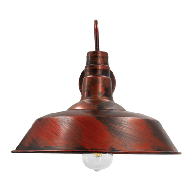 GloboStar® SORD 01052 Vintage Επιτοίχιο Φωτιστικό Απλίκα Μονόφωτο 1 x E27 IP20 Χάλκινο Μέταλλο - Μ36 x Π42 x Υ32cm