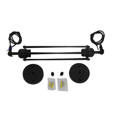 GloboStar® TUBE 01085 Vintage Κρεμαστό Φωτιστικό Ανάρτηση Μονόφωτο 1 x E27 IP20 Μαύρο Μέταλλο - Μ43 x Π11 x Υ11cm