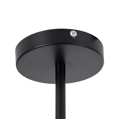 GloboStar® DELIR 01035 Μοντέρνο Φωτιστικό Οροφής Πλέγμα Πολύφωτο 9 x E27 IP20 Μαύρο Μέταλλο - Μ24 x Π24 x Υ23cm