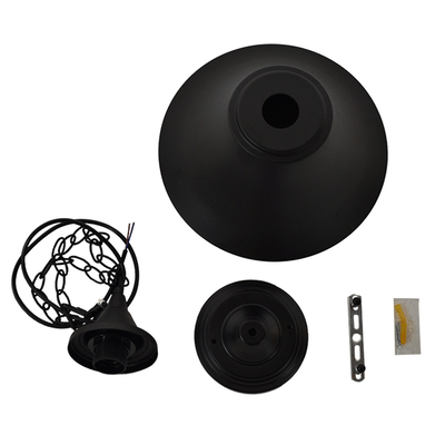 GloboStar® CLOCHER 01041 Vintage Κρεμαστό Φωτιστικό Καμπάνα Μονόφωτο 1 x E27 IP20 Μαύρο Μέταλλο - Μ29 x Π29 x Υ34cm