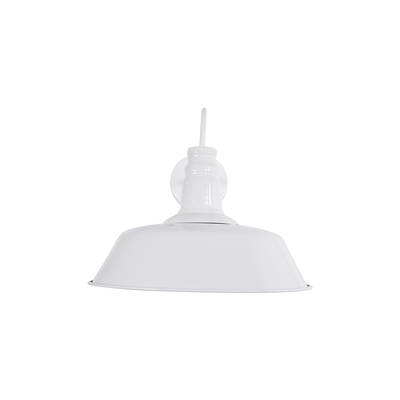 GloboStar® SORD 01051 Vintage Επιτοίχιο Φωτιστικό Απλίκα Μονόφωτο 1 x E27 IP20 Λευκό Μέταλλο - Μ36 x Π42 x Υ32cm
