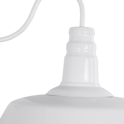 GloboStar® SORD 01051 Vintage Επιτοίχιο Φωτιστικό Απλίκα Μονόφωτο 1 x E27 IP20 Λευκό Μέταλλο - Μ36 x Π42 x Υ32cm