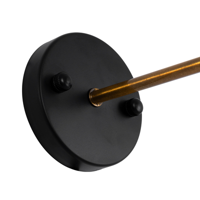 Globostar® LYDIA 01074 Vintage Επιτοίχιο Φωτιστικό Απλίκα Μονόφωτο 1 x E27 IP20 Μαύρο & Χρυσό Μέταλλο με Διάφανο Γυαλί - Μ18 x Π28 x Υ25cm