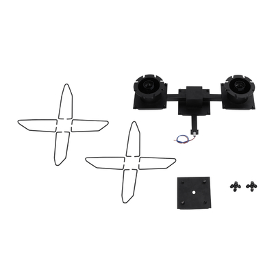 GloboStar® TORO 01079 Vintage Επιτοίχιο Φωτιστικό Απλίκα Δίφωτο 2 x E27 IP20 Μαύρο Μέταλλο - Μ44 x Π33 x Υ21cm
