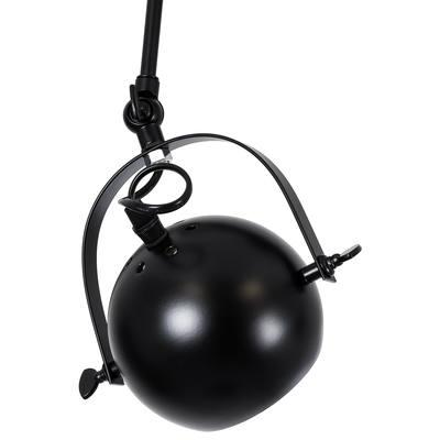 GloboStar® CANNES 01082 Μοντέρνο Φωτιστικό Οροφής Ράγα Πολύφωτο 4 x E27 IP20 Μαύρο Μέταλλο - Μ108 x Π12 x Υ48cm