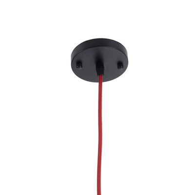 GloboStar® PARROT 01099 Μοντέρνο Κρεμαστό Φωτιστικό Πλέγμα Μονόφωτο 1 x E27 IP20 Μαύρο Μέταλλο - Μ28 x Π28 x Υ30cm