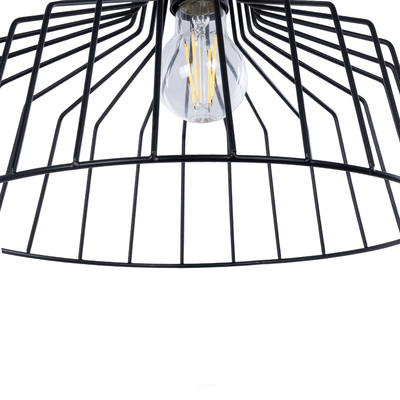 GloboStar® TRIUMPH 01117 Vintage Επιτοίχιο Φωτιστικό Απλίκα Μονόφωτο 1 x E27 IP20 Μαύρο Μέταλλο - Μ30 x Π36 x Υ30cm