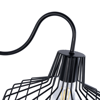 GloboStar® TRIUMPH 01117 Vintage Επιτοίχιο Φωτιστικό Απλίκα Μονόφωτο 1 x E27 IP20 Μαύρο Μέταλλο - Μ30 x Π36 x Υ30cm