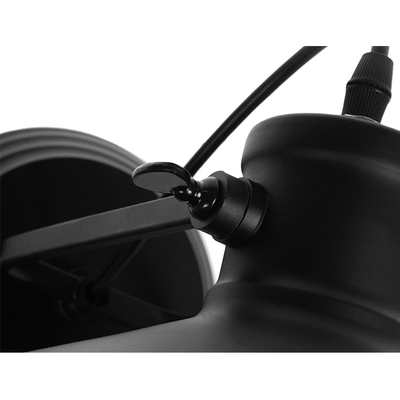 GloboStar® CELL 01118 Vintage Επιτοίχιο Φωτιστικό Απλίκα Μονόφωτο 1 x E27 IP20 Μαύρο Μέταλλο - Μ33 x Π27 x Υ33cm