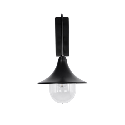 GloboStar® ANNIEL 01123 Vintage Επιτοίχιο Φωτιστικό Απλίκα Μονόφωτο 1 x E27 IP20 Μαύρο Μέταλλο - Μ27 x Π40 x Υ56cm