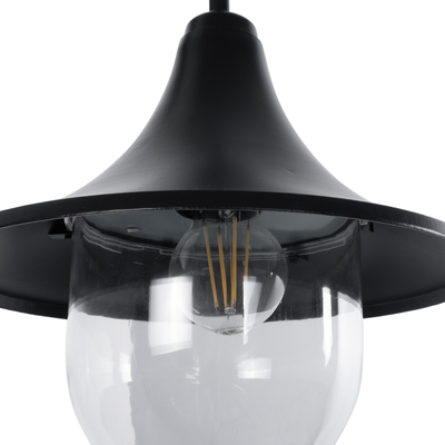 GloboStar® ANNIEL 01123 Vintage Επιτοίχιο Φωτιστικό Απλίκα Μονόφωτο 1 x E27 IP20 Μαύρο Μέταλλο - Μ27 x Π40 x Υ56cm