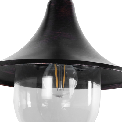 GloboStar® ANNIEL 01124 Vintage Επιτοίχιο Φωτιστικό Απλίκα Μονόφωτο 1 x E27 IP20 Χάλκινο Μέταλλο - Μ27 x Π40 x Υ56cm