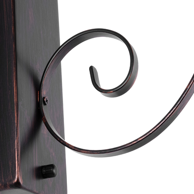 GloboStar® ANNIEL 01124 Vintage Επιτοίχιο Φωτιστικό Απλίκα Μονόφωτο 1 x E27 IP20 Χάλκινο Μέταλλο - Μ27 x Π40 x Υ56cm