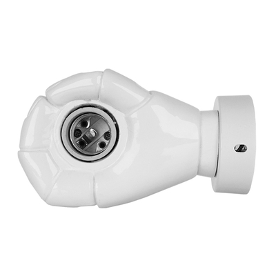 GloboStar® FIST 01137 Μοντέρνο Επιτοίχιο Φωτιστικό Απλίκα Μονόφωτο 1 x E27 IP20 Λευκό Γύψο - Μ15 x Π10 x Υ10cm