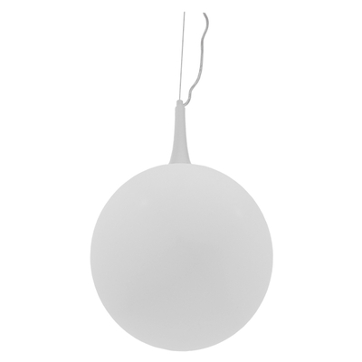 GloboStar® SPHERE 01143 Μοντέρνο Κρεμαστό Φωτιστικό Μπάλα Μονόφωτο 1 x E27 IP20 Λευκό Γυαλί - Μ25 x Π25 x Υ46.5cm