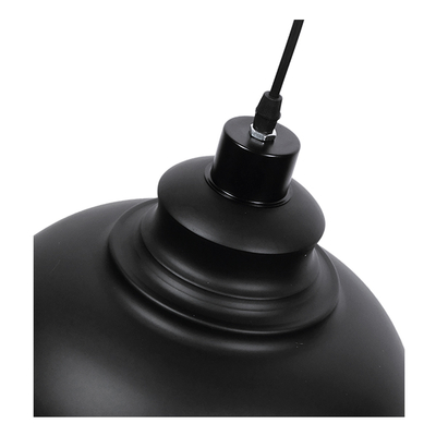 GloboStar® ANDY 01000 Μοντέρνο Κρεμαστό Φωτιστικό Καμπάνα Μονόφωτο 1 x E27 IP20 Μαύρο & Χρυσό Μέταλλο - Μ35 x Π35 x Y28cm