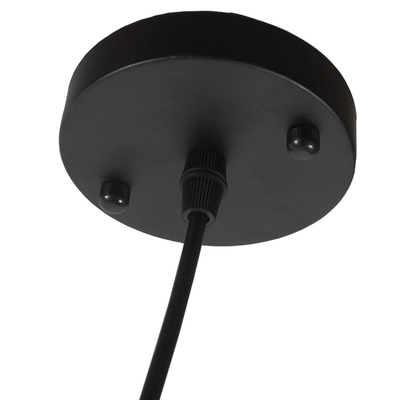 GloboStar® EARTH 01205 Vintage Κρεμαστό Φωτιστικό Φιγούρα Μονόφωτο 1 x E27 IP20 Μαύρο Μέταλλο - Μ30 x Π30 x Υ30cm