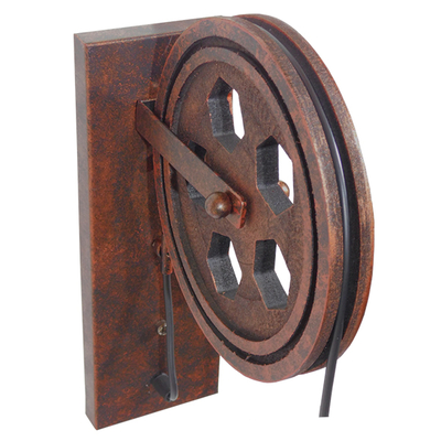 GloboStar® RYDON 01216 Vintage Επιτοίχιο Φωτιστικό Απλίκα Μονόφωτο 1 x E27 IP20 Χάλκινο Μέταλλο - Μ15 x Π24 x Υ70cm