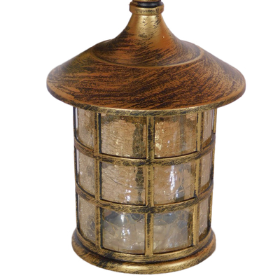 GloboStar® PHAROS 01228 Vintage Επιτοίχιο Φωτιστικό Απλίκα Μονόφωτο 1 x E27 IP20 Mπρούτζινο Μέταλλο - Μ17 x Π19 x Υ29cm