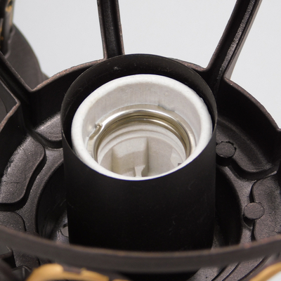 GloboStar® CORNELIA 01250 Vintage Επιτοίχιο Φωτιστικό Απλίκα Μονόφωτο 1 x E27 IP20 Καφέ & Χρυσό Μέταλλο με Μελί Γυαλί - Μ20 x Π32 x Υ55cm