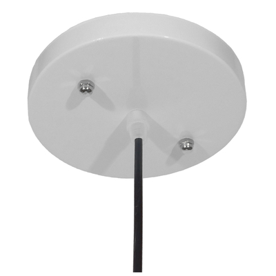 GloboStar® VALLETE 01256 Μοντέρνο Κρεμαστό Φωτιστικό Καμπάνα Μονόφωτο 1 x E27 IP20 Λευκό Μέταλλο με Μπεζ Ξύλο - Μ45 x Π45 x Υ27cm