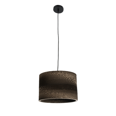 GloboStar® SANTORINI 01290 Boho Κρεμαστό Φωτιστικό Καπέλο Μονόφωτο 1 x E27 IP20 3D Καφέ Χαρτί - Μ30 x Π30 x Y20cm